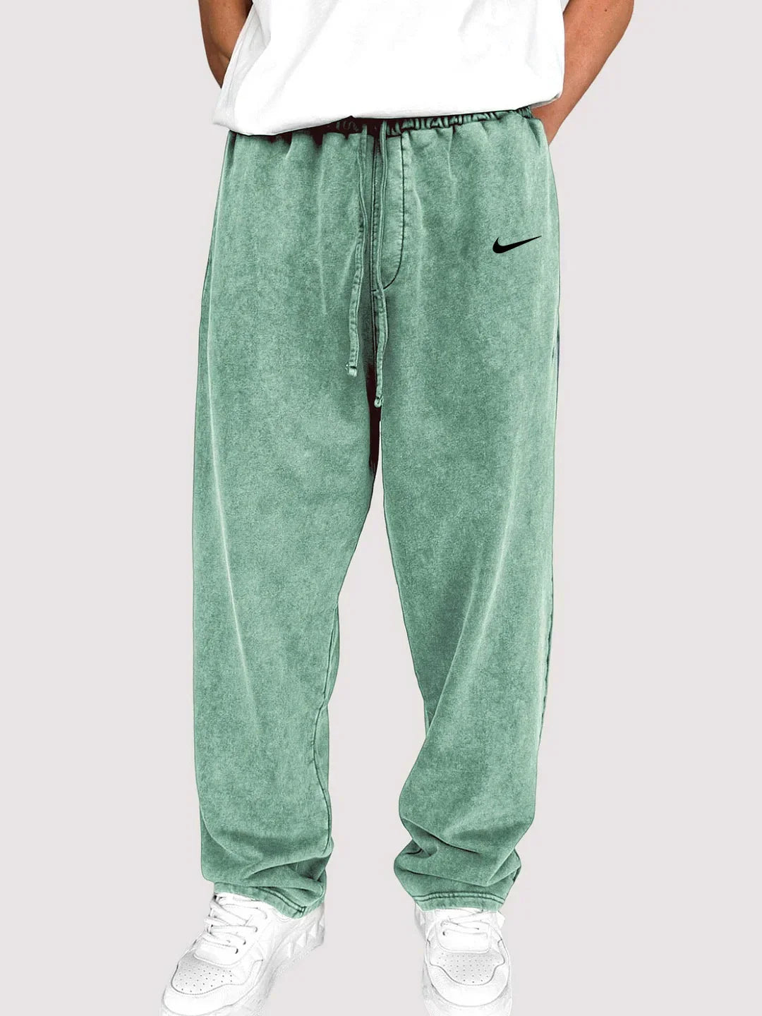 Distressed Cotton Relaxed Men's Lounge Pants