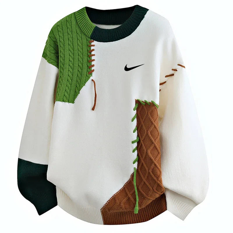 Men's Trendy Casual Colorblock Knitted Sweater