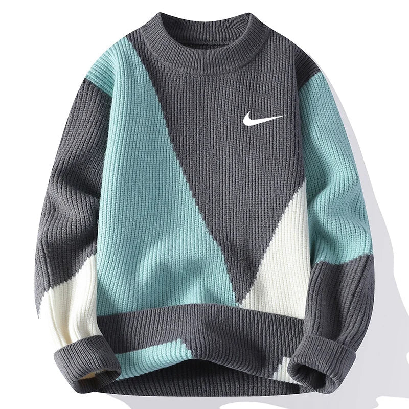 Men's New Trendy Color-Blocked Warm Sweater
