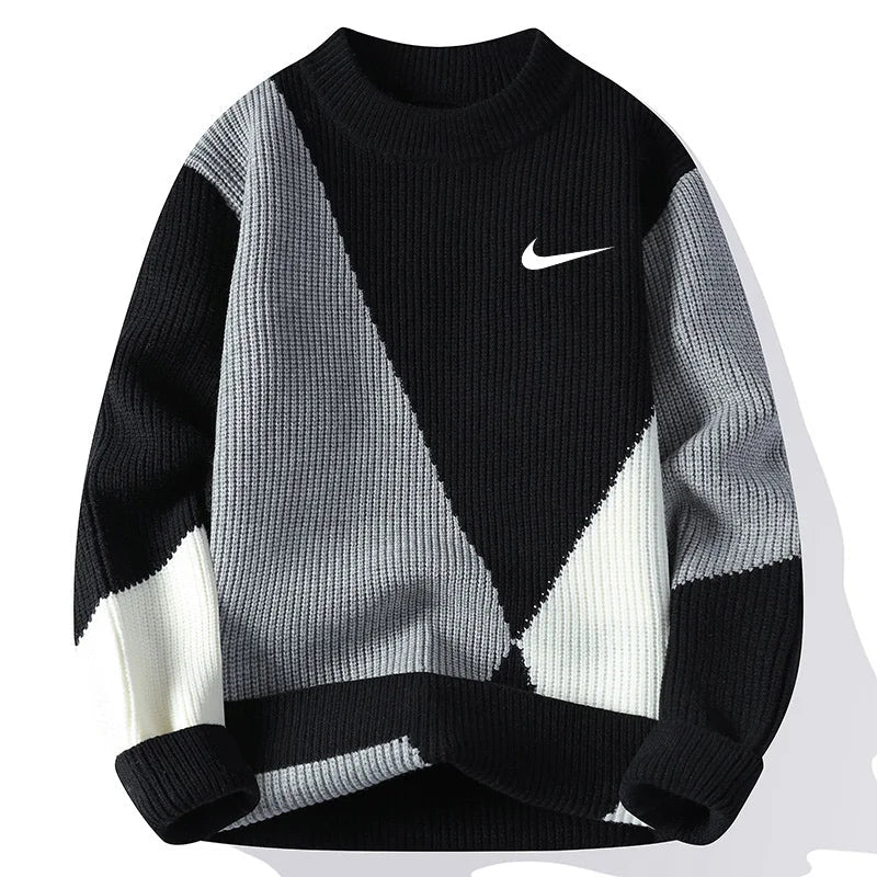 Men's New Trendy Color-Blocked Warm Sweater