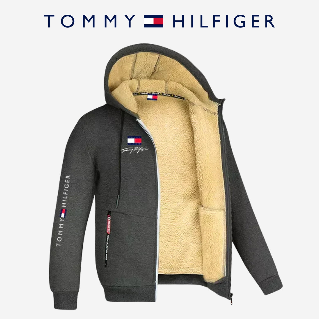 Fleece Lined Zip Hoodie - CLEARANCE SALE -