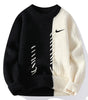 Men's Trendy Loose Colorblock Casual Knitted Sweater