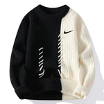 Men's Trendy Loose Colorblock Casual Knitted Sweater