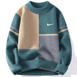 Men's High-End Trendy Loose Color-Blocked Sweater