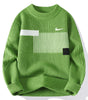 Men's New Versatile Colorblock Knitted Sweater